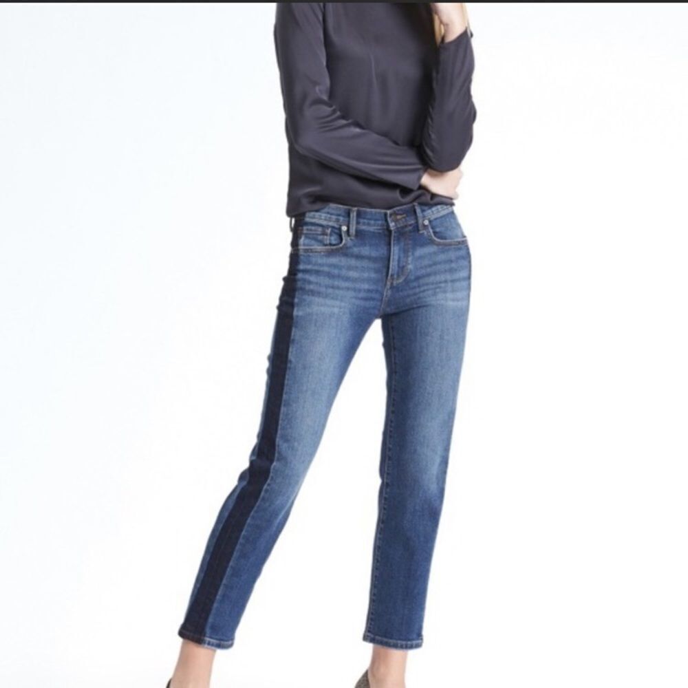 Banana Republic Girlfriend Jeans w/ Side Stripe 27